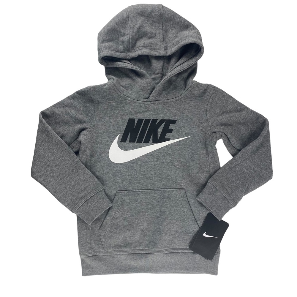 NWT Nike Kids Heather Grey Hoodie Sweatshirt - Size S (4-5yrs)